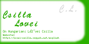 csilla lovei business card